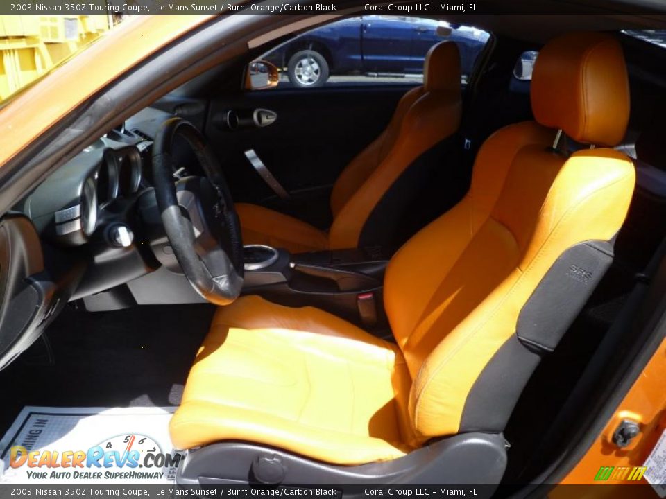 Burnt Orange Carbon Black Interior 2003 Nissan 350z