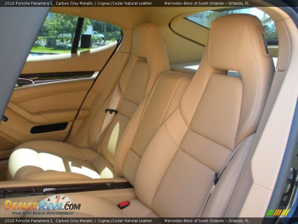 Cognac/Cedar Natural Leather Interior - 2010 Porsche Panamera S Photo #14