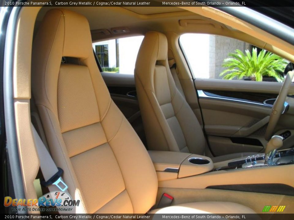 2010 Porsche Panamera S Carbon Grey Metallic / Cognac/Cedar Natural Leather Photo #16