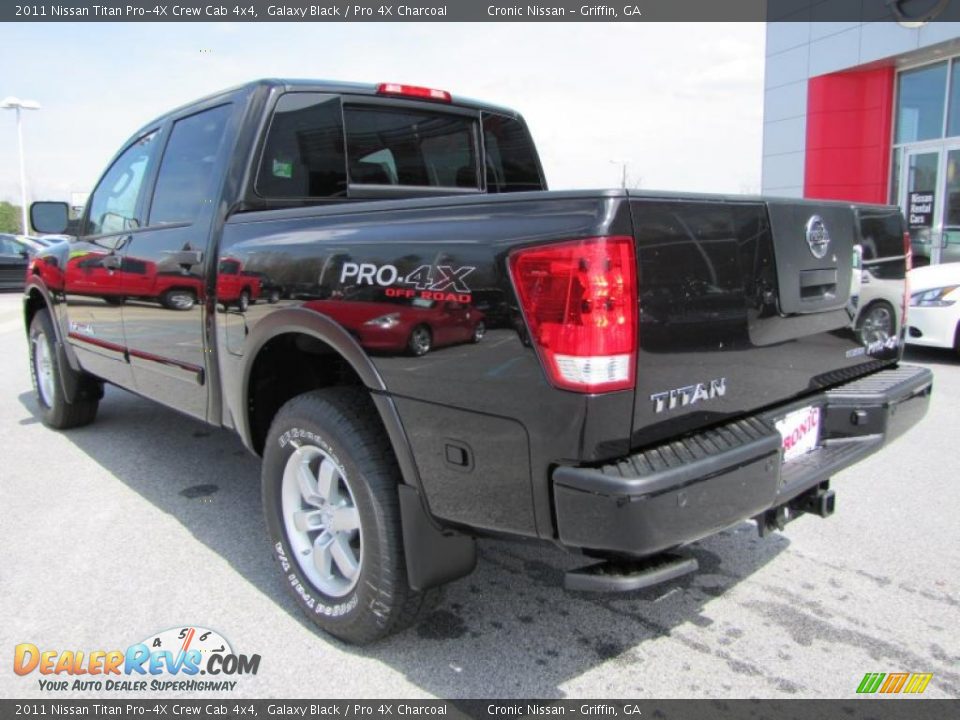 2011 Nissan Titan Pro-4X Crew Cab 4x4 Galaxy Black / Pro 4X Charcoal Photo #3