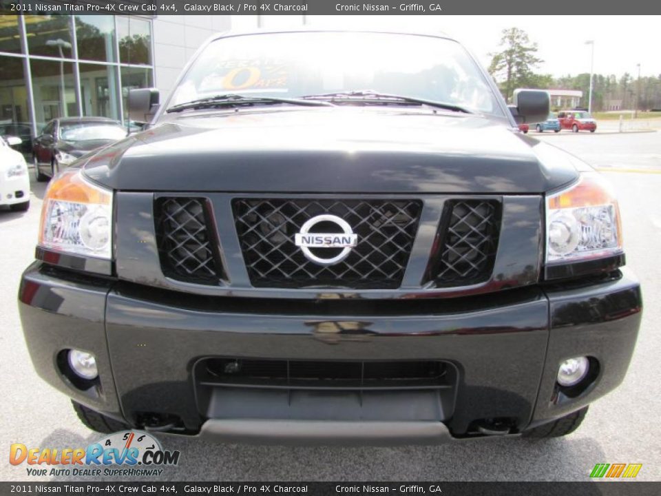 2011 Nissan Titan Pro-4X Crew Cab 4x4 Galaxy Black / Pro 4X Charcoal Photo #8