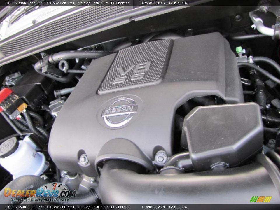 2011 Nissan Titan Pro-4X Crew Cab 4x4 Galaxy Black / Pro 4X Charcoal Photo #12