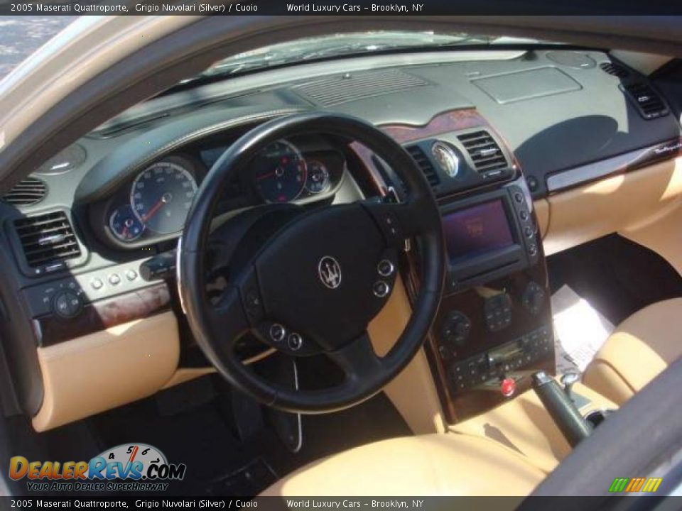 2005 Maserati Quattroporte Grigio Nuvolari (Silver) / Cuoio Photo #9