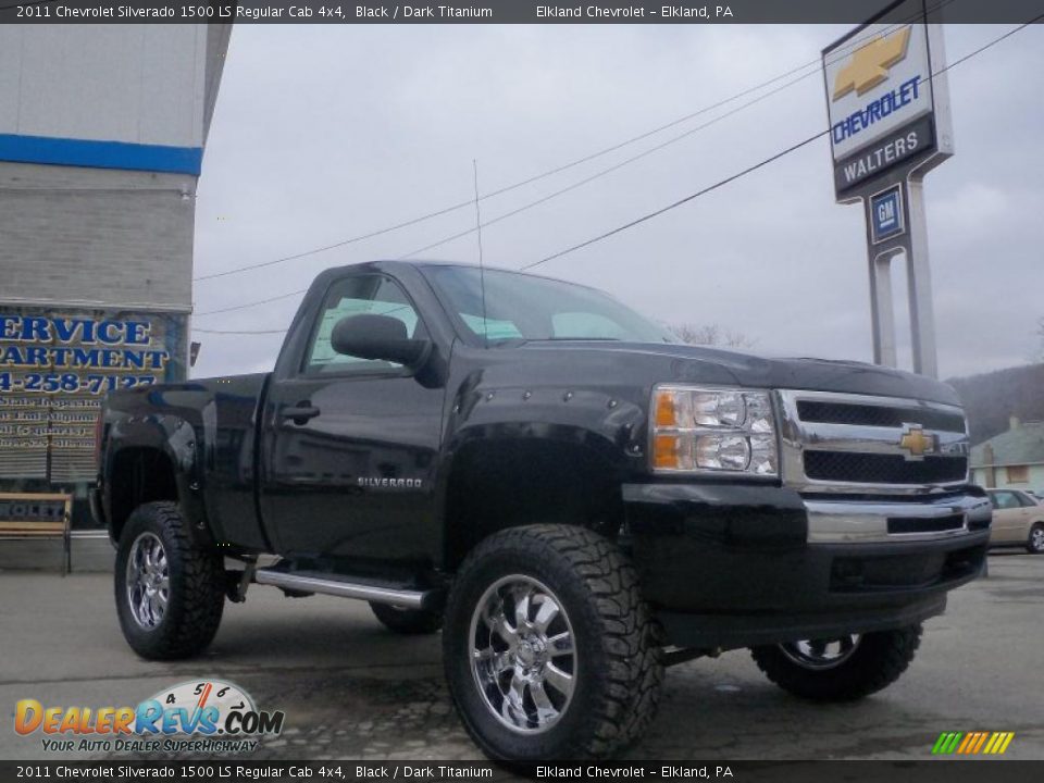 2011 Chevrolet Silverado 1500 LS Regular Cab 4x4 Black / Dark Titanium Photo #3