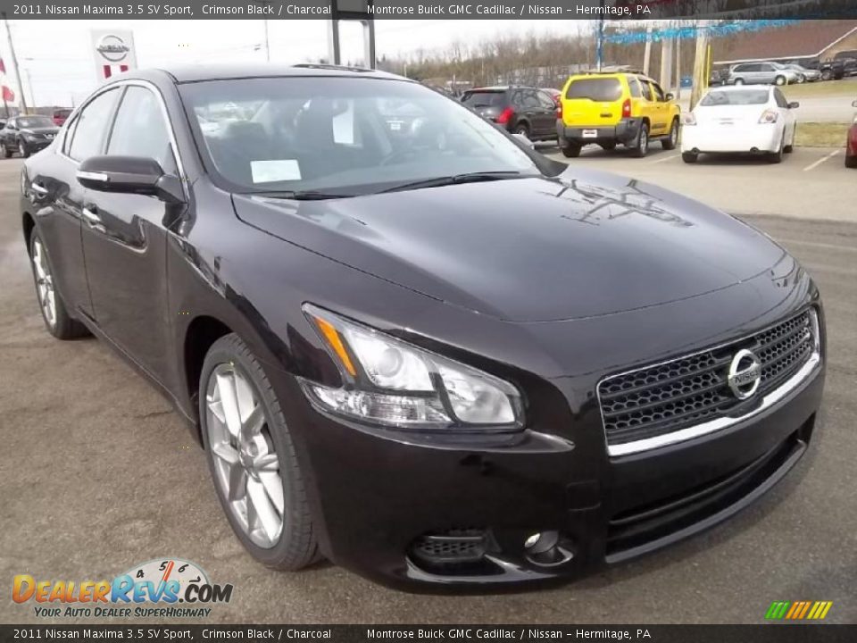 2011 Nissan Maxima 3.5 SV Sport Crimson Black / Charcoal Photo #3