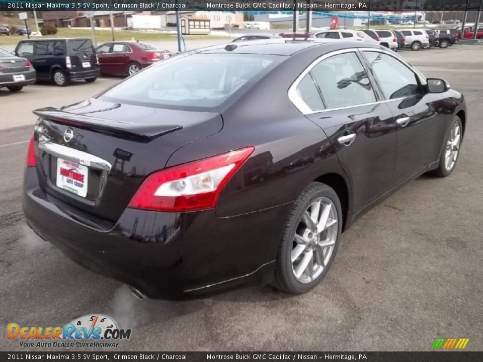 2011 Nissan Maxima 3.5 SV Sport Crimson Black / Charcoal Photo #5