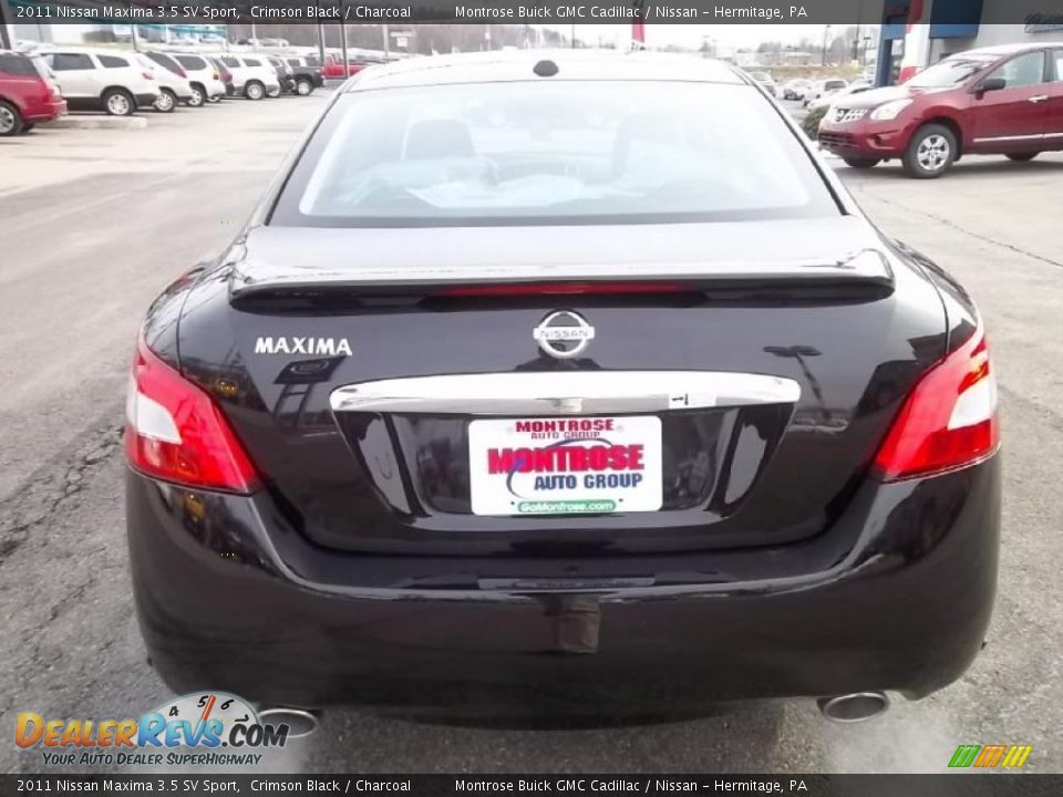 2011 Nissan Maxima 3.5 SV Sport Crimson Black / Charcoal Photo #6