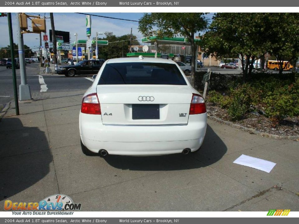 2004 Audi A4 1.8T quattro Sedan Arctic White / Ebony Photo #4