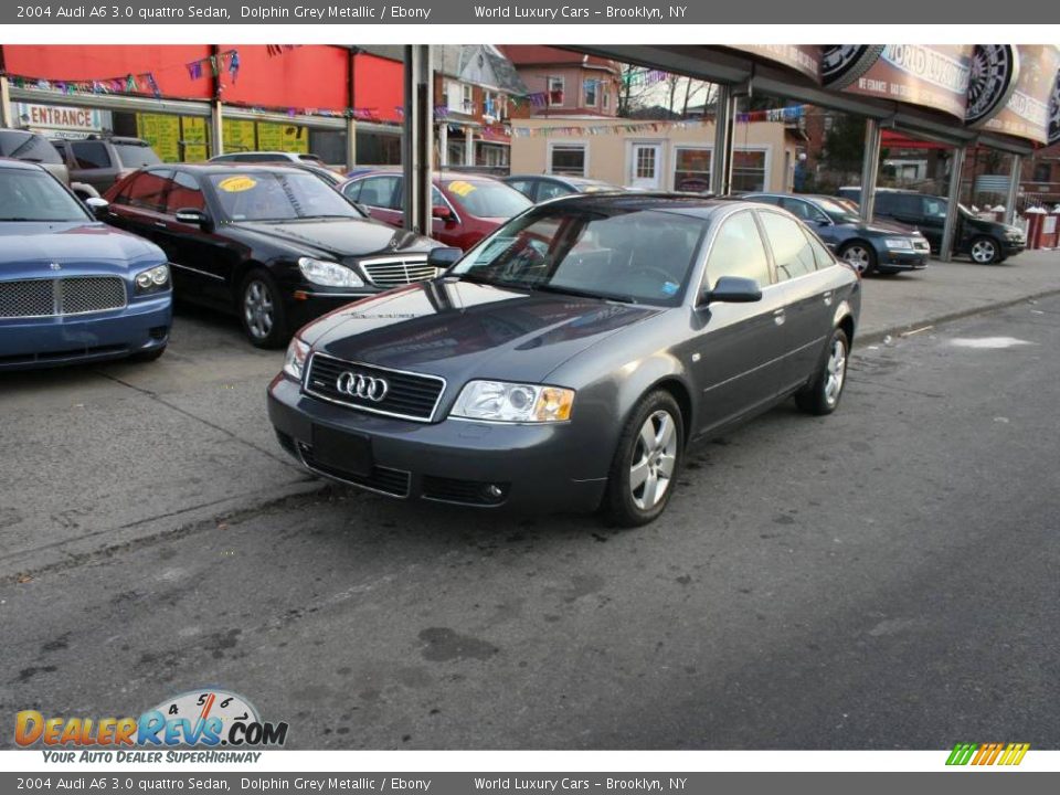 2004 Audi A6 3.0 quattro Sedan Dolphin Grey Metallic / Ebony Photo #2