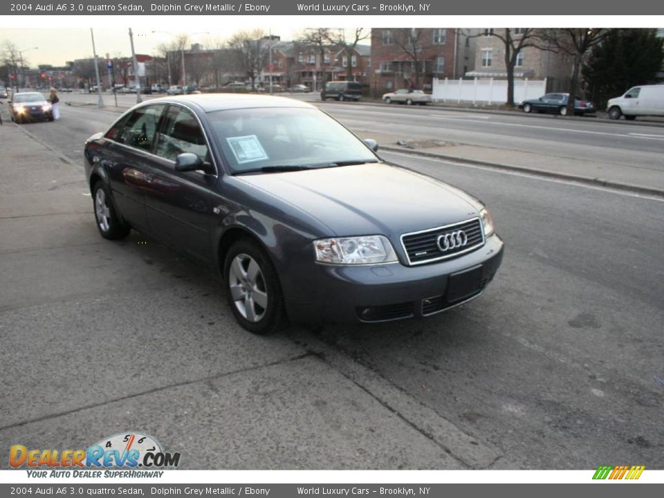 2004 Audi A6 3.0 quattro Sedan Dolphin Grey Metallic / Ebony Photo #4