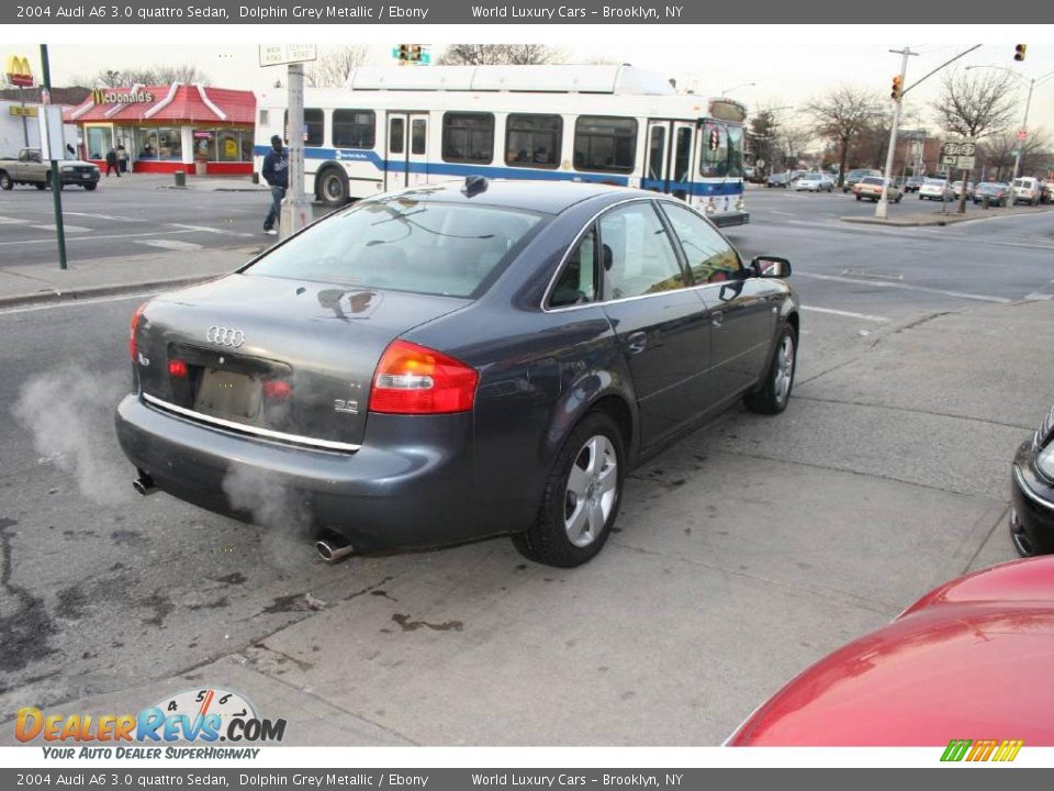 2004 Audi A6 3.0 quattro Sedan Dolphin Grey Metallic / Ebony Photo #5