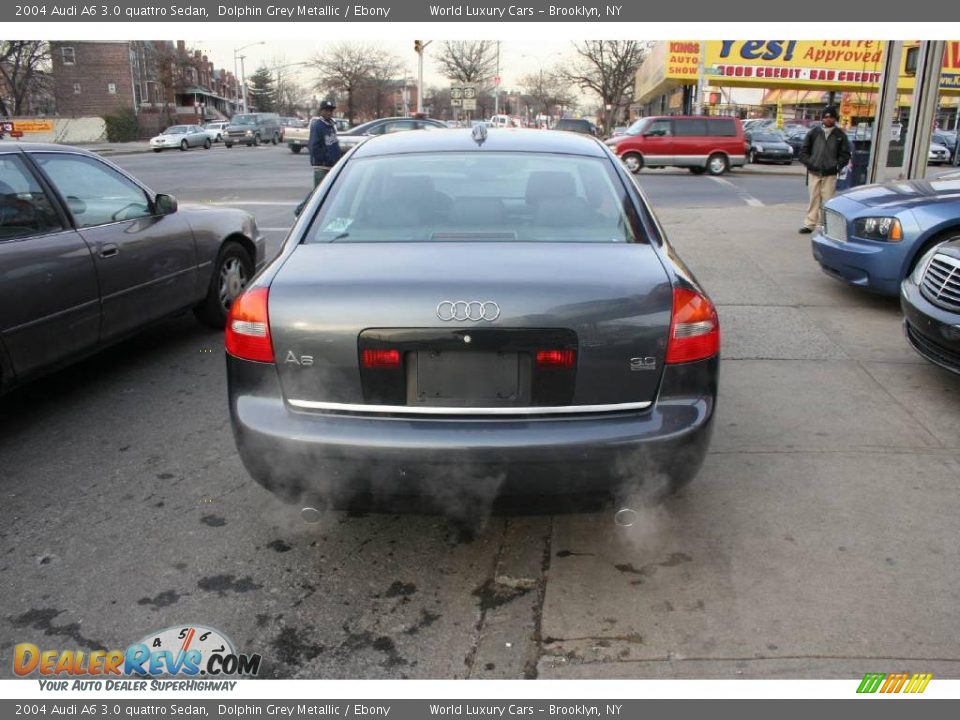 2004 Audi A6 3.0 quattro Sedan Dolphin Grey Metallic / Ebony Photo #6