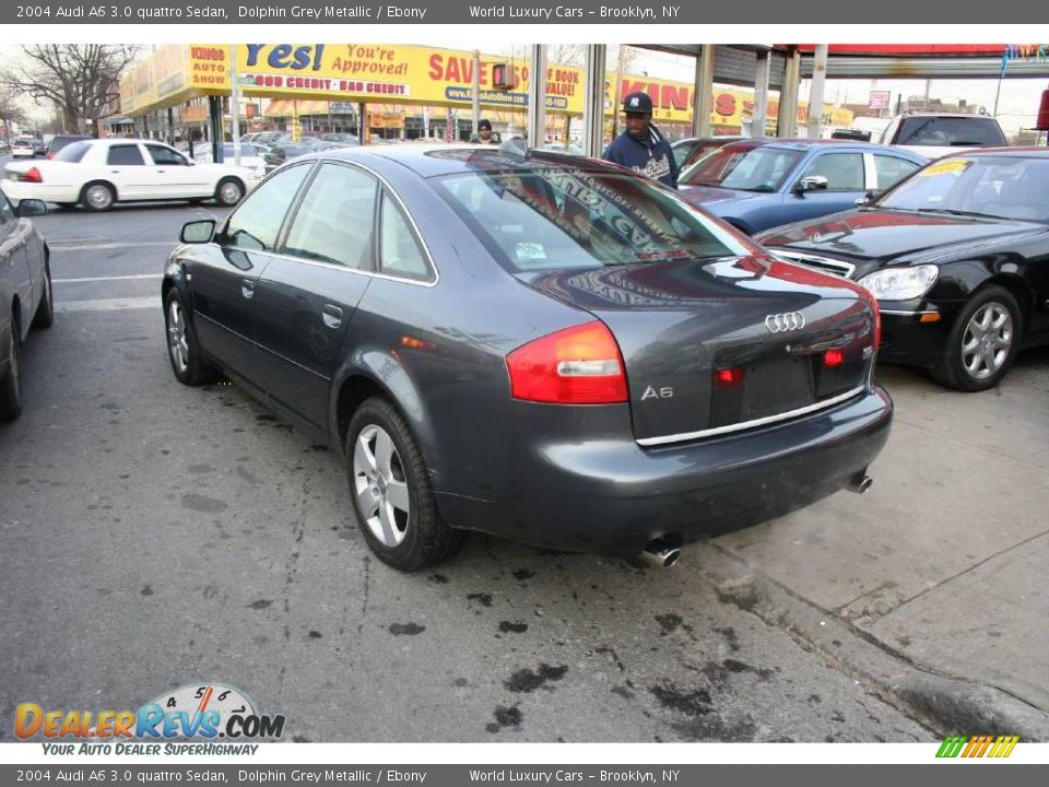 2004 Audi A6 3.0 quattro Sedan Dolphin Grey Metallic / Ebony Photo #7