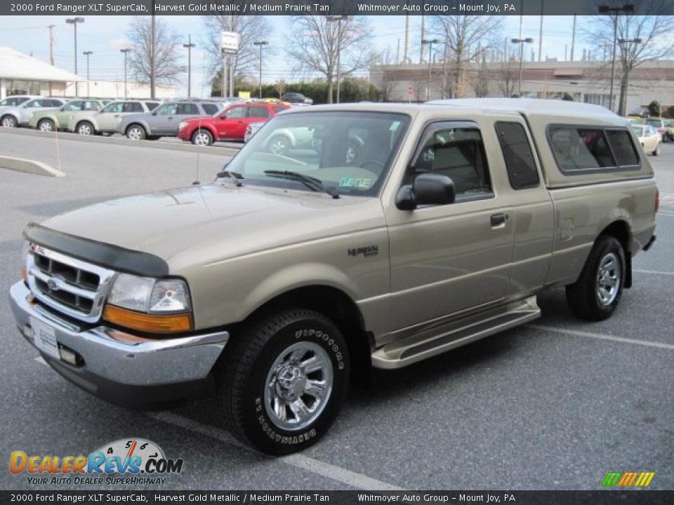 2000 Ford Ranger XLT SuperCab Harvest Gold Metallic / Medium Prairie Tan Photo #3