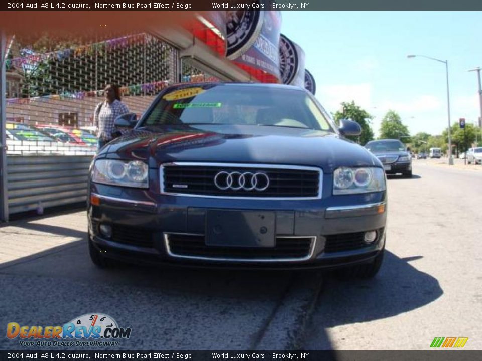 2004 Audi A8 L 4.2 quattro Northern Blue Pearl Effect / Beige Photo #1
