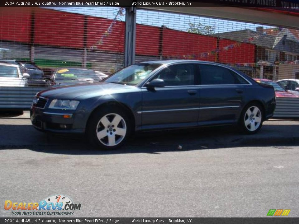 2004 Audi A8 L 4.2 quattro Northern Blue Pearl Effect / Beige Photo #3