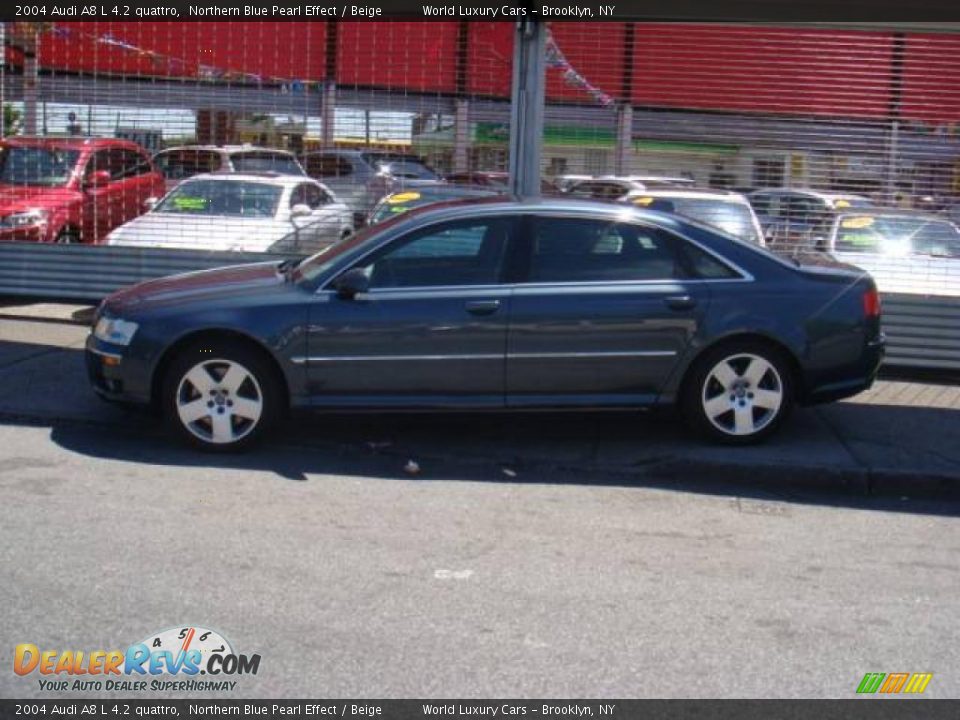 2004 Audi A8 L 4.2 quattro Northern Blue Pearl Effect / Beige Photo #4