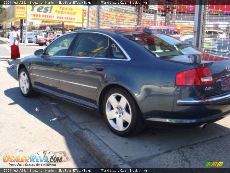 2004 Audi A8 L 4.2 quattro Northern Blue Pearl Effect / Beige Photo #5