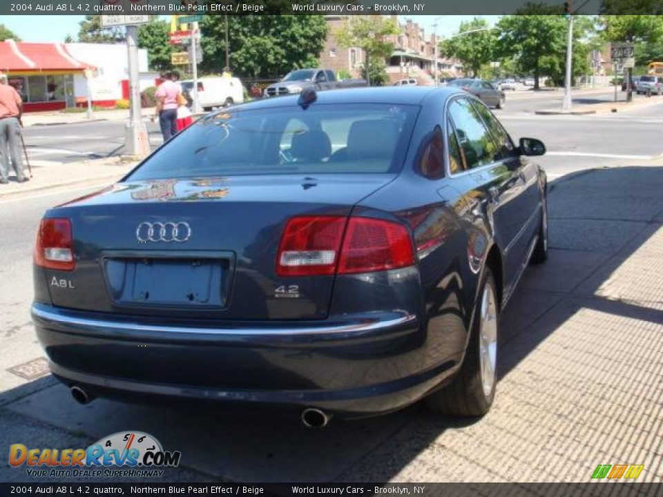 2004 Audi A8 L 4.2 quattro Northern Blue Pearl Effect / Beige Photo #8