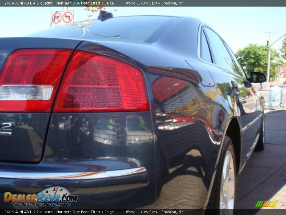 2004 Audi A8 L 4.2 quattro Northern Blue Pearl Effect / Beige Photo #10