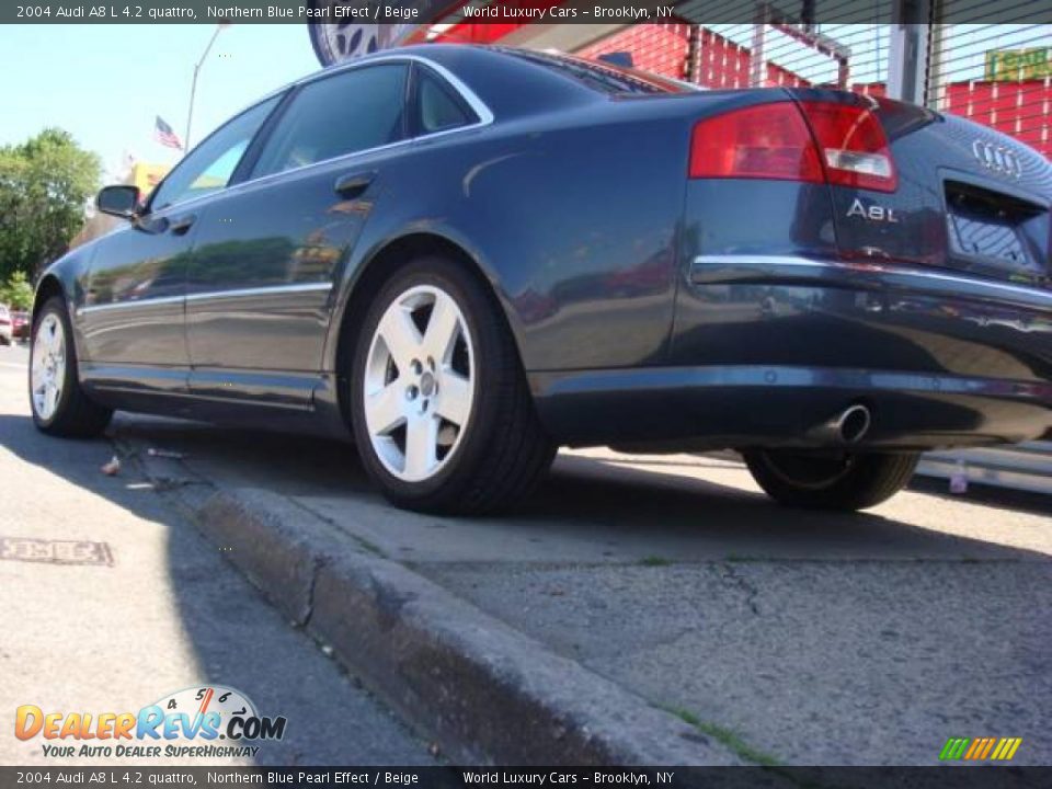 2004 Audi A8 L 4.2 quattro Northern Blue Pearl Effect / Beige Photo #11