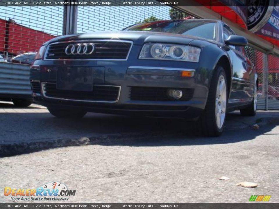 2004 Audi A8 L 4.2 quattro Northern Blue Pearl Effect / Beige Photo #12