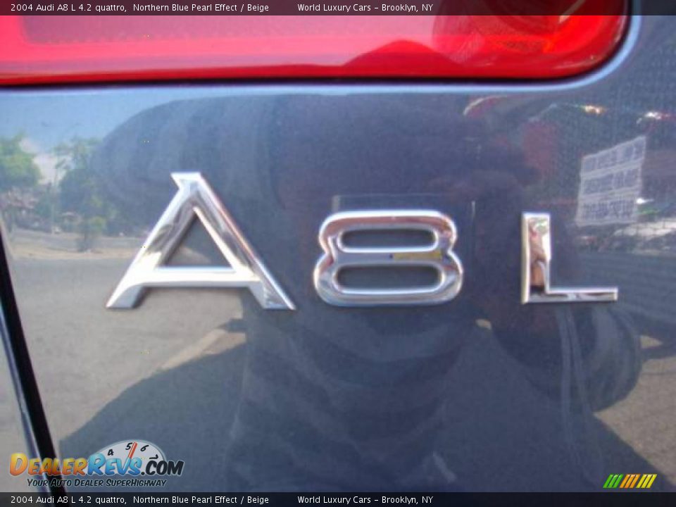 2004 Audi A8 L 4.2 quattro Northern Blue Pearl Effect / Beige Photo #13
