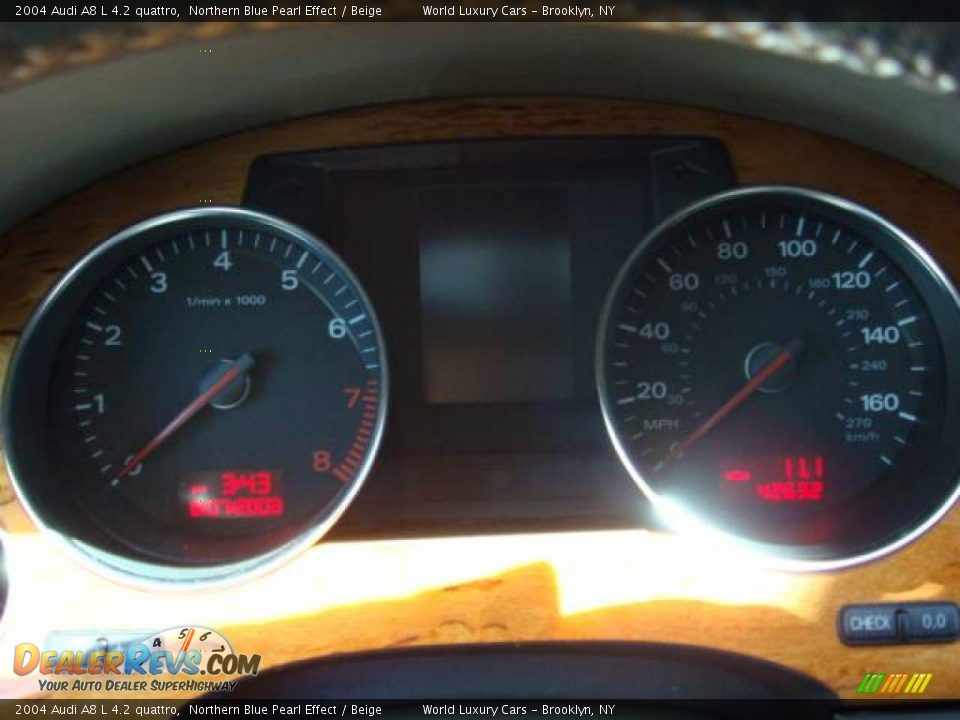 2004 Audi A8 L 4.2 quattro Northern Blue Pearl Effect / Beige Photo #14