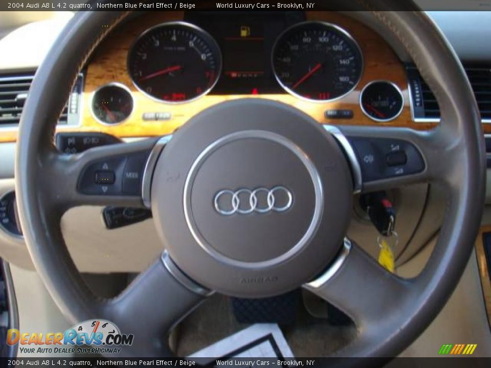2004 Audi A8 L 4.2 quattro Northern Blue Pearl Effect / Beige Photo #17