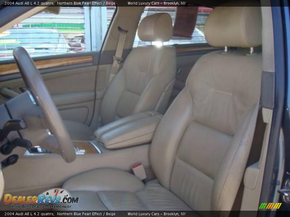 2004 Audi A8 L 4.2 quattro Northern Blue Pearl Effect / Beige Photo #19