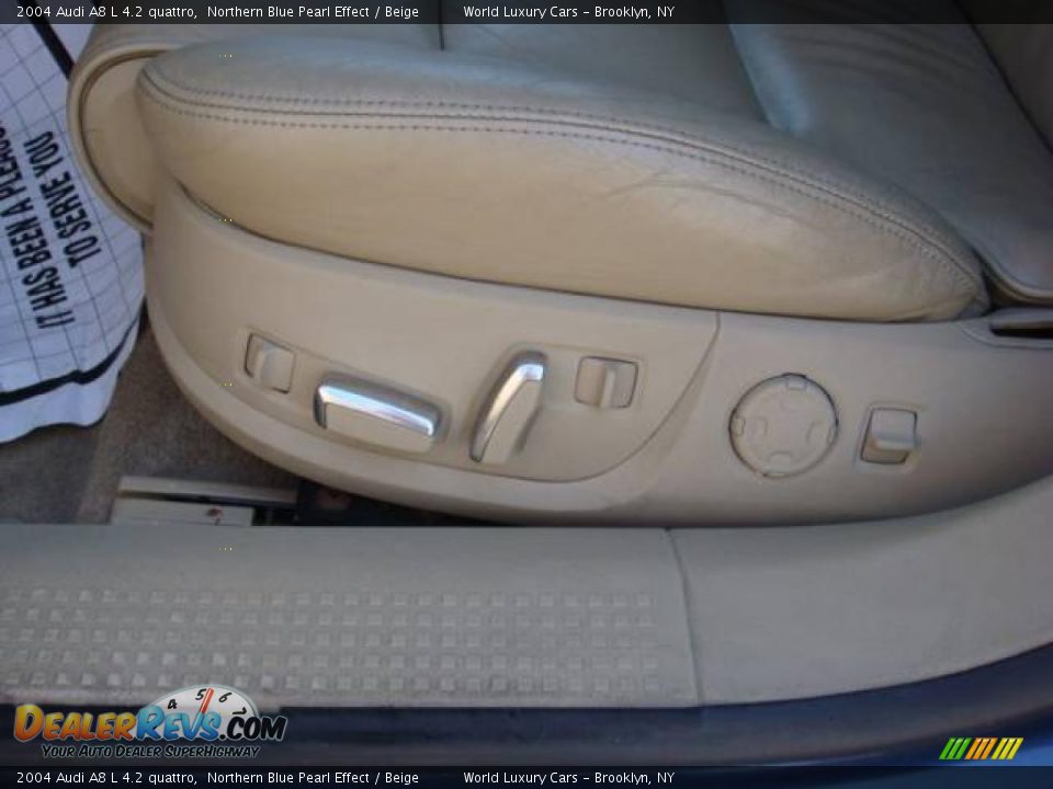 2004 Audi A8 L 4.2 quattro Northern Blue Pearl Effect / Beige Photo #20