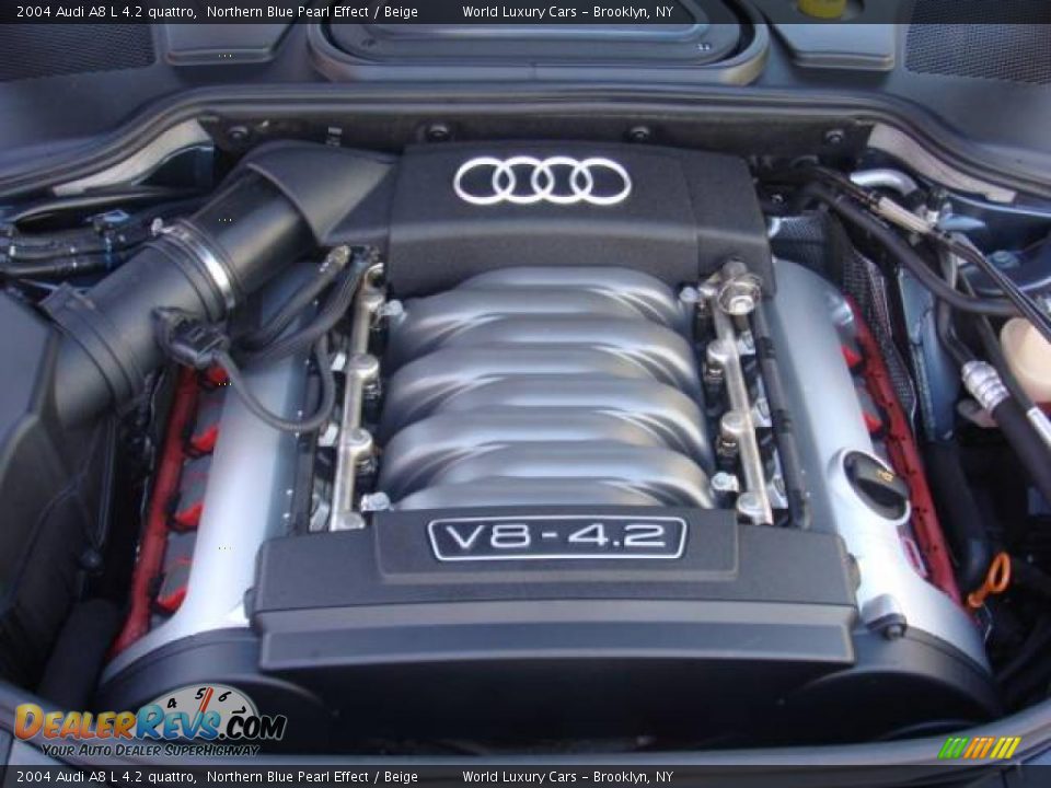 2004 Audi A8 L 4.2 quattro Northern Blue Pearl Effect / Beige Photo #21