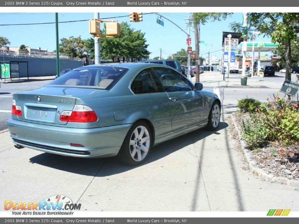 2003 BMW 3 Series 325i Coupe Grey Green Metallic / Sand Photo #4