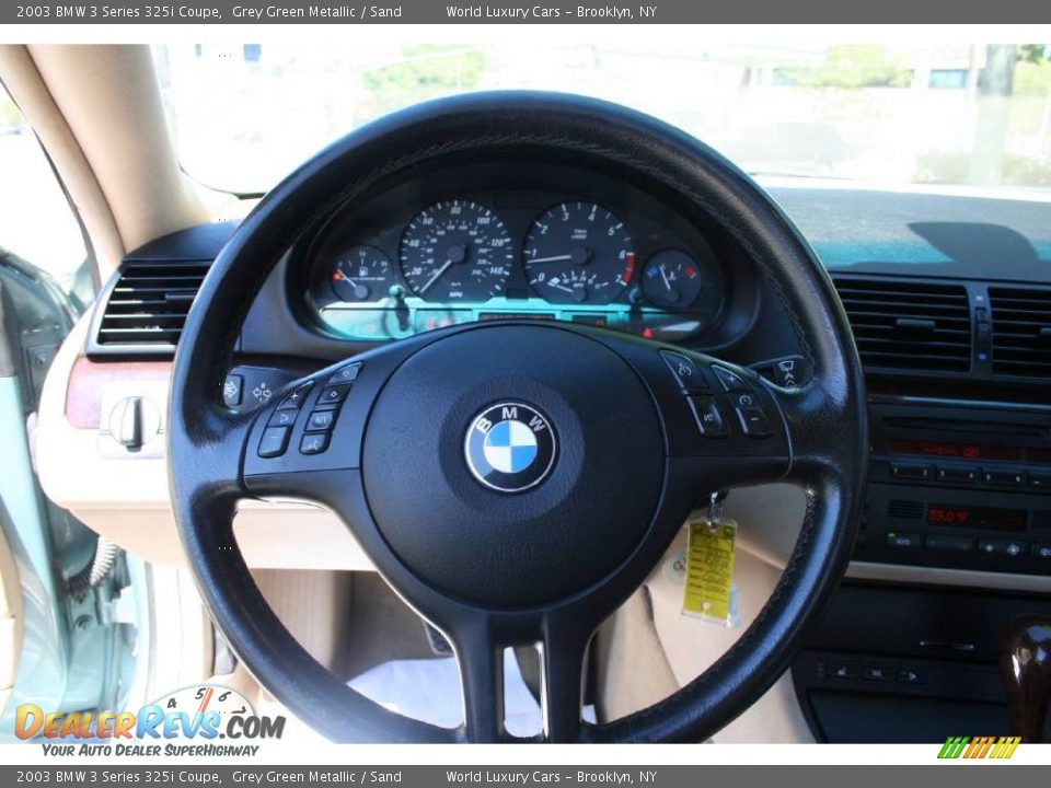 2003 BMW 3 Series 325i Coupe Grey Green Metallic / Sand Photo #6