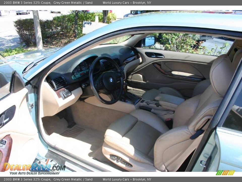 2003 BMW 3 Series 325i Coupe Grey Green Metallic / Sand Photo #7