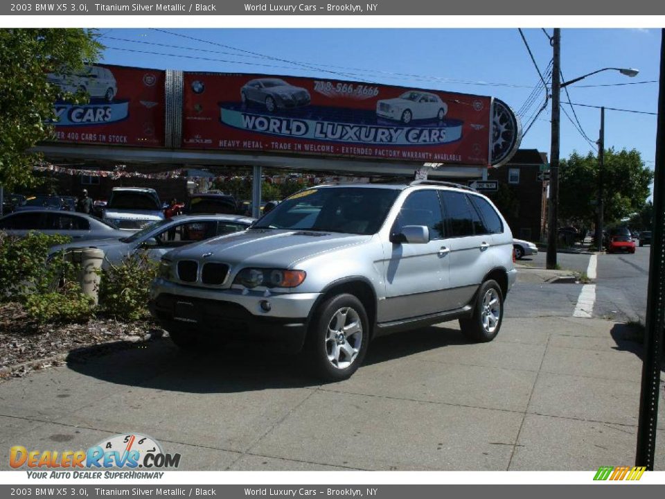 2003 BMW X5 3.0i Titanium Silver Metallic / Black Photo #1