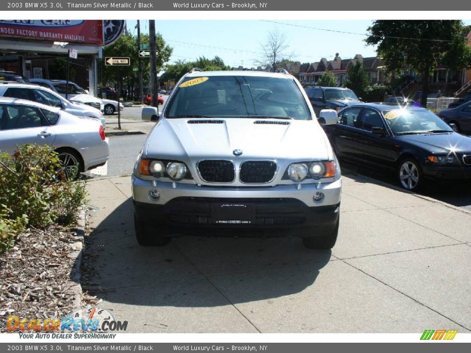 2003 BMW X5 3.0i Titanium Silver Metallic / Black Photo #2