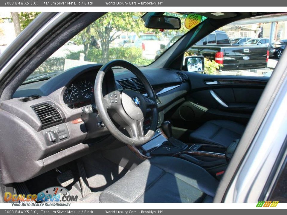 2003 BMW X5 3.0i Titanium Silver Metallic / Black Photo #7