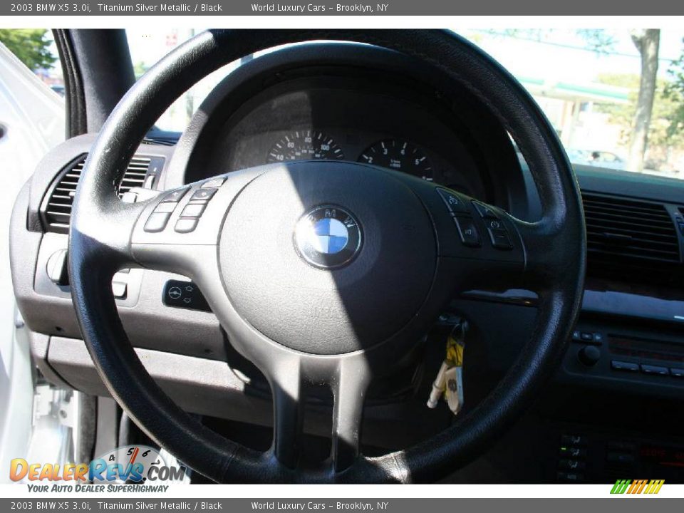 2003 BMW X5 3.0i Titanium Silver Metallic / Black Photo #8