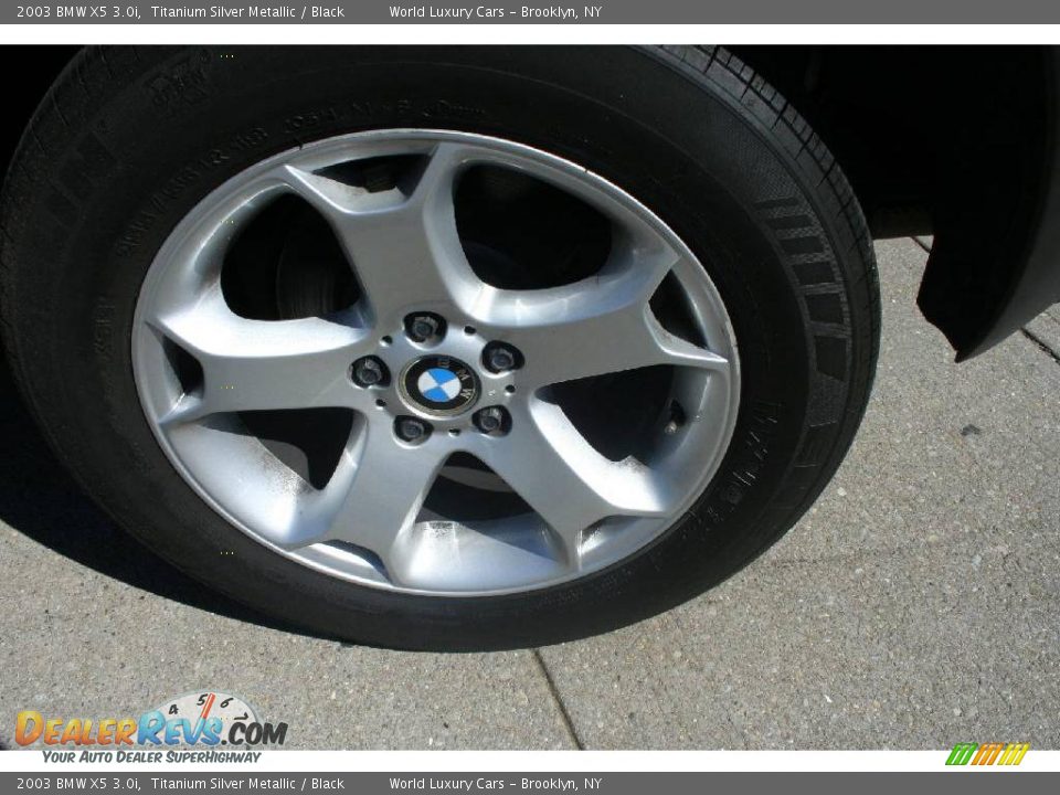 2003 BMW X5 3.0i Titanium Silver Metallic / Black Photo #13