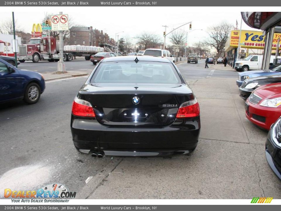 2004 BMW 5 Series 530i Sedan Jet Black / Black Photo #4