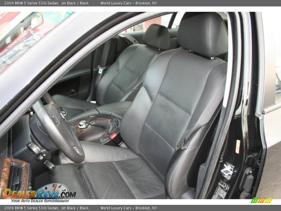 2004 BMW 5 Series 530i Sedan Jet Black / Black Photo #7