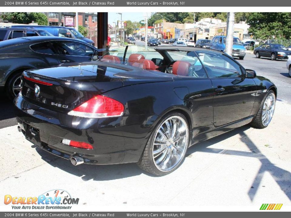 2004 BMW 6 Series 645i Convertible Jet Black / Chateau Red Photo #5