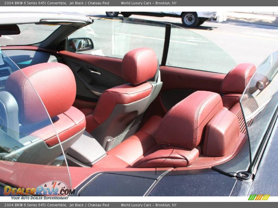 2004 BMW 6 Series 645i Convertible Jet Black / Chateau Red Photo #7