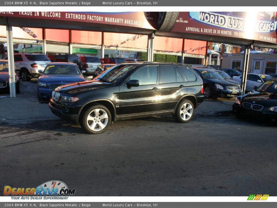 2004 BMW X5 4.4i Black Sapphire Metallic / Beige Photo #1