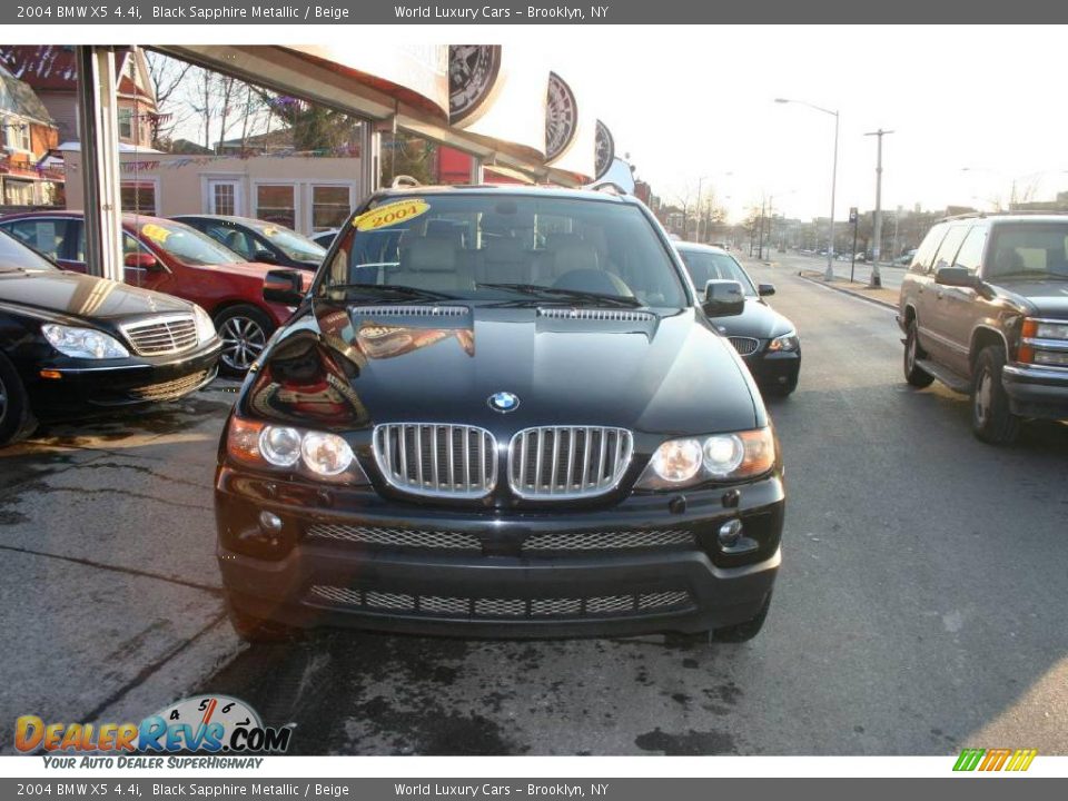 2004 BMW X5 4.4i Black Sapphire Metallic / Beige Photo #2