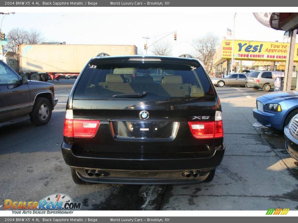 2004 BMW X5 4.4i Black Sapphire Metallic / Beige Photo #5