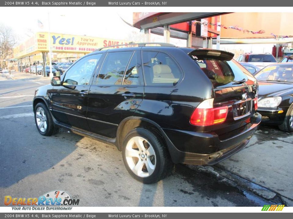 2004 BMW X5 4.4i Black Sapphire Metallic / Beige Photo #6
