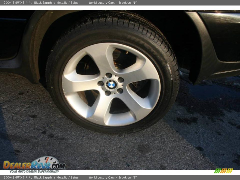 2004 BMW X5 4.4i Black Sapphire Metallic / Beige Photo #7