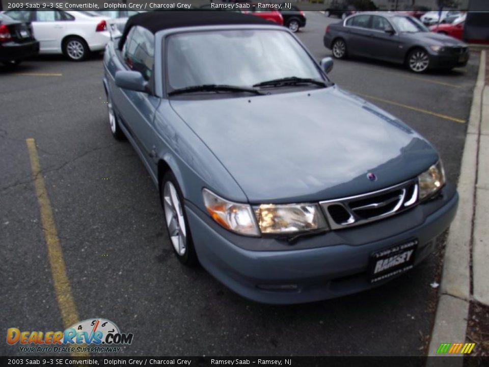 2003 Saab 9-3 SE Convertible Dolphin Grey / Charcoal Grey Photo #1